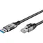 Goobay USB-A - RJ-45 Netzwerkadapter schwarz/silber / Adapterkabel / USB 3.2 Gen 1 / 1 Gbit/s / 10 m