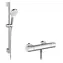 Hansgrohe Crometta Vario weiß/chrom / Duschset / Thermostat Ecostat 1001 CL / 2 Strahlarten