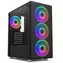 1stCool RAINBOW 4 schwarz / PC-Gehäuse / ATX / Midi-Tower / 4X RGB-Lüfter / gehärtetes Glas