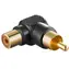 Goobay Cinch (F)-(M) Adapter, abgewinkelt, schwarz / Adapter / Vergoldete Kontakte