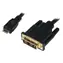 LogiLink Mini HDMI - DVI-D schwarz / Videokabel / DVI Single Link / 1 m