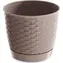 Prosperplast Blumentopf Ratolla Rund mokka / Durchmesser 14,5 cm / Höhe 12,7 cm / 1,2 l