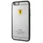 Ferrari -Rennschild, transparent schwarz / Rückseite / Apple iPhone 6 und 6S