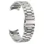 Puro Metallarmband für Samsung Galaxy Watch 4/5/6, silber/Edelstahl, kompatibel mit Galaxy Watch 4-6 Classic/Pro