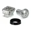 Equip mit Schrauben und Käfigmuttern M6 silber / Montagesatz / M6 / 16 mm / 4 Stück.