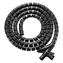 Equip Kabelspirale schwarz / Kabelschutzspirale / Untertischmontage / 1 m / 20 mm