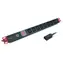Techly 109559 schwarz / Netzpanel / 19" 1HE / 8x C13 / C14 / 2500 W / 2 m Kabel