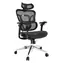 Ergonomischer Bürostuhl Equip , schwarz / Bürostuhl / Netzgewebesitz / Kopfstütze / Belastbarkeit 150 kg