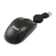 Equip mit einziehbarem Kabel / Maus / USB-A / 1000 DPI / 3 Tasten / Doppelseitig / Schwarz