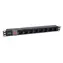 Equip mit 8 Schuko-Steckdosen (schwarz) / Rack-Steckdosenleiste / 1 HE / IEC C14 / Schalter / 10 A / 2500 W