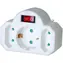 Brennenstuhl Steckdosenadapter 2+1 weiß / Steckdosenadapter / 2x Euro + 1x mit Schutzkontakt / mit Schalter