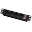 OEM Lexi-net 10" schwarz / Verteilerfeld / 4X 230V / Überspannungsschutz / Schalter / Kabel 1,8 m