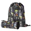 CUREPINK Naruto Rucksack- und Federmäppchen-Set / Federmäppchen in Zylinderform / Naruto-Motiv