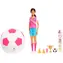 Mattel Barbie-Puppe Roll & Reveal Fußballspieler JMK20 / Pop-up-Puppe aus einem Ball / von 5 bis 12 Jahren