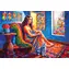 MAGNOLIA Puzzle Frau mit Katze / 1000 Teile / 68 x 48 cm