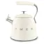 SMEG Wasserkocher im 50er-Jahre-Stil WKF01CR, cremefarben, 2,3 l, Edelstahl, mit Pfeife