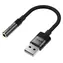 Acefast J13 schwarz / Adapter / USB-A / 3,5-mm-Klinkenstecker