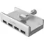 Orico USB-Hub mit Klemme / USB-Hub / 4X USB-A / USB 3.0 Gen1 / Aluminiumgehäuse