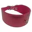 HUHUBAMBOO Halsband Metall rosa L / Für Greyhounds / 50 mm x 33-38 cm / Rindsleder