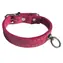 Huhubamboo Exklusives Halsband, pink, XS / Hundehalsband / 14 mm x 16-22 cm / Rindsleder
