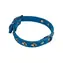 Huhubamboo Halsband mit türkisfarbenen Pfoten / Hundehalsband / 30 cm