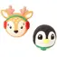 Huhubamboo Latex Weihnachtsmischung Rentier/Pinguin 10 cm / Hundespielzeug