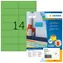 Herma Etiketten A4 grün / Etiketten / 105 x 42,3 mm / mattes Papier / 1400 Stück