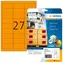 Herma Etiketten, neonorange, 63,5 x 29,6 mm / Etiketten / mattes Papier / A4 / 540 Stück