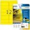Herma Signaletiketten A4 99,1x42,3 mm gelb / Folie / wasserfest / laser / 300 Stück.