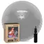 Spokey HALF FIT grau / Gymnastikball / 2-in-1-Massage / 65 cm / Pumpe inklusive