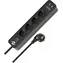 Brennenstuhl Ecolor schwarz / Verlängerungskabel / 4X Steckdose / 2x USB-A / 1,5 m / Ein-/Ausschalter