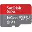 SanDisk Ultra microSDXC 64 GB + Adapter / Speicherkarte / Klasse 10 / UHS-I / A1 / 140 MB/s