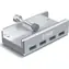 Orico MH4PU-SV-BP silber / USB-Hub / 4X USB-A 3.0 / Klemmhalterung / Aluminiumgehäuse