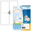 Herma Adressetiketten A4 weiß 99,1 x 139 mm / Etiketten / Papier / 400 Stück / 100 Blatt