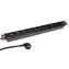 Roline 19" Stromverteilerkasten schwarz / Stromverteilerkasten / 1 HE / 9x DE-Steckdosen / 1,8 m Kabel