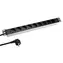 Roline 19" Stromverteilerkasten weiß/schwarz / Stromverteilerkasten / 1 HE / 9x DE-Steckdosen / 1,8 m Kabel