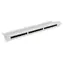 Lanberg Patchpanel mit Ablage, grau / Patchpanel / 24 Ports / RJ-45 / Cat.6 UTP / 1 HE / 19"