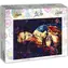 GRAFIK Puzzle Dame mit Hermelin / Leonardo da Vinci Motiv, Illustration von Sally Rich / 1500 Teile