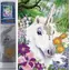 Norimpex Diamantmalerei Einhorn in Blumen / 30x40 cm