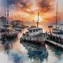 Norimpex Diamantmalerei Schiff im Hafen / 30x40 cm