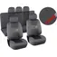 Compass Autoabdeckungen CARBON LIGHT grau / Autoabdeckungen / 9-teiliges Set / Kompatibel mit Seitenairbag