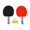 RULYT Tischtennis-Set 2ST-01 / 2x Schläger / 3x Bälle / Schwamm 1,8 mm