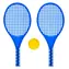 RULYT Lazy Tennisset Junior / 2× PVC-Schläger / EVA-Ball / 41x22x7 cm