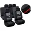 Compass CARBON DARK Sitzbezüge, 9-teilig, schwarz / Autositzbezüge / Seitenairbag / Universal