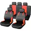 Compass Autositzbezüge SPORT rot / Autositzbezüge / 9-teiliges Set / mit Seitenairbags / 100 % Polyester