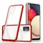 Hurtel 3-in-1 Hülle mit Rahmen für Samsung Galaxy A03s, rot / Hülle / Transparent / 3-in-1