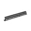 OEM 19" 1HE schwarze Montageplatte / Montageplatte / Metall / Durchgangsverriegelung / Tiefe 65 mm