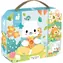 JANOD Puzzle im Koffer Tiere 4in1 / (6, 9, 12 und 16 Teile) / 20 x 20 cm