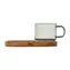 AdHoc IMPACT / Espressotassen-Set mit Untertasse / 70 ml / Glas, Akazienholz
