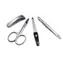 Boker Basic L / Maniküre-Set / Schere, Zange, Feile, Pinzette / Lederetui